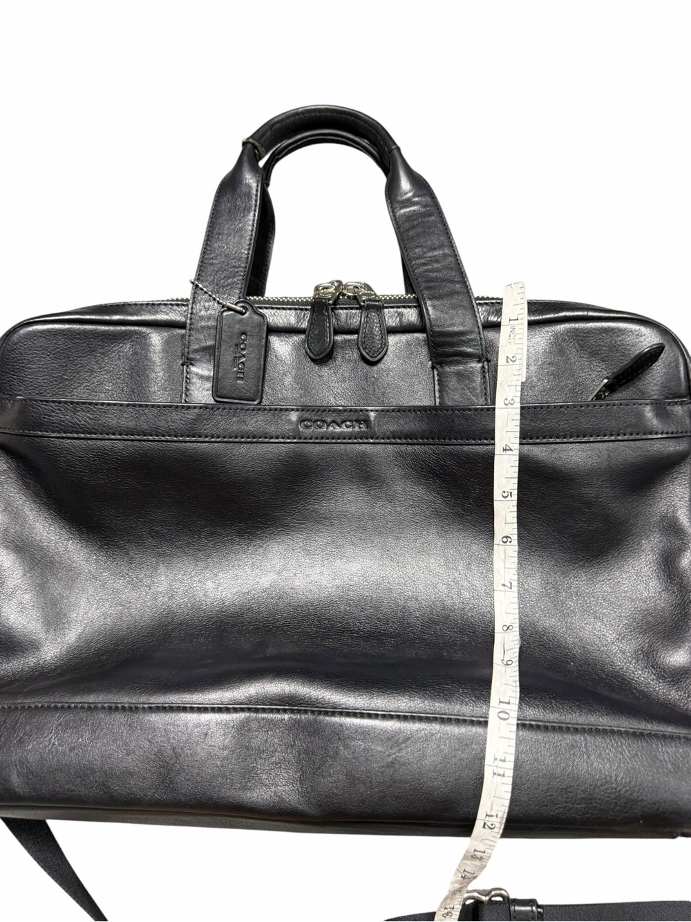 Coach Hamilton Smooth Leather Briefcase Black - Picture 10 of 16